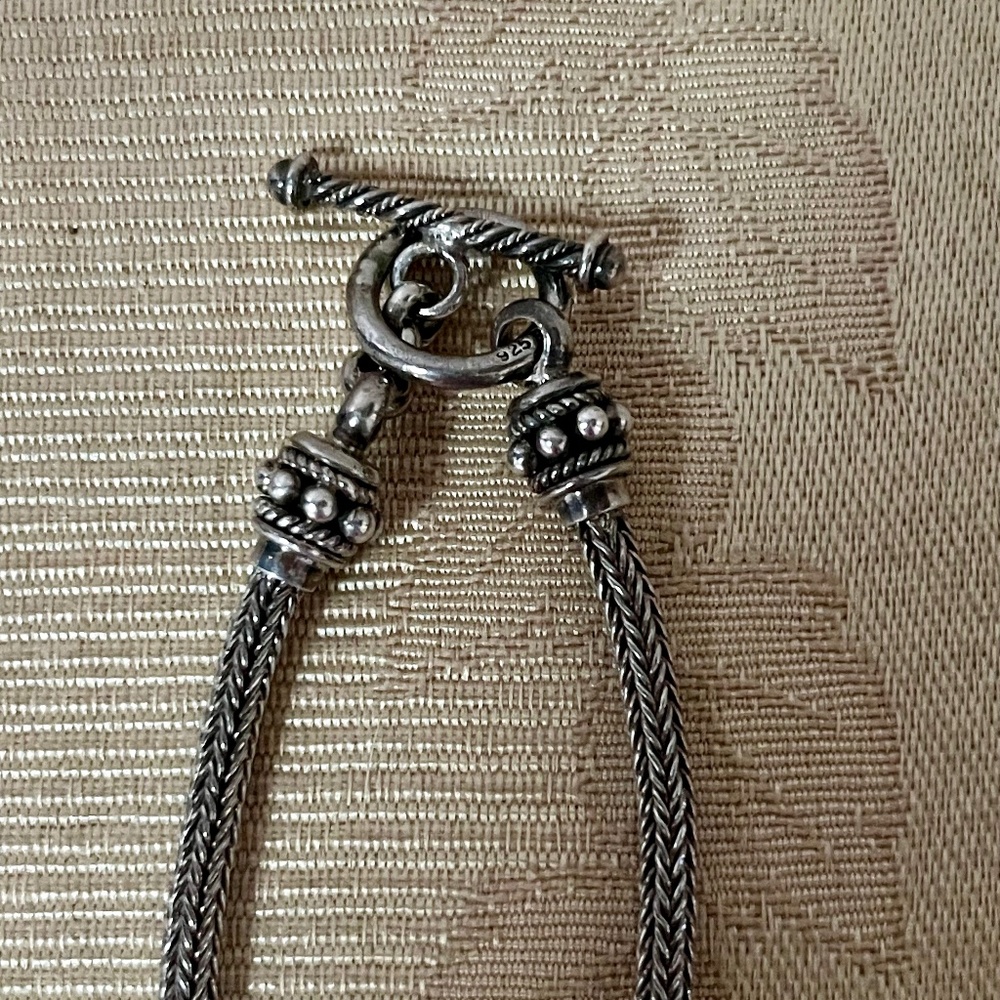 925 Solid Sterling Silver Snake Chain Necklace. 17 1/4” L  SLEEK MODERN - Picture 4 of 5